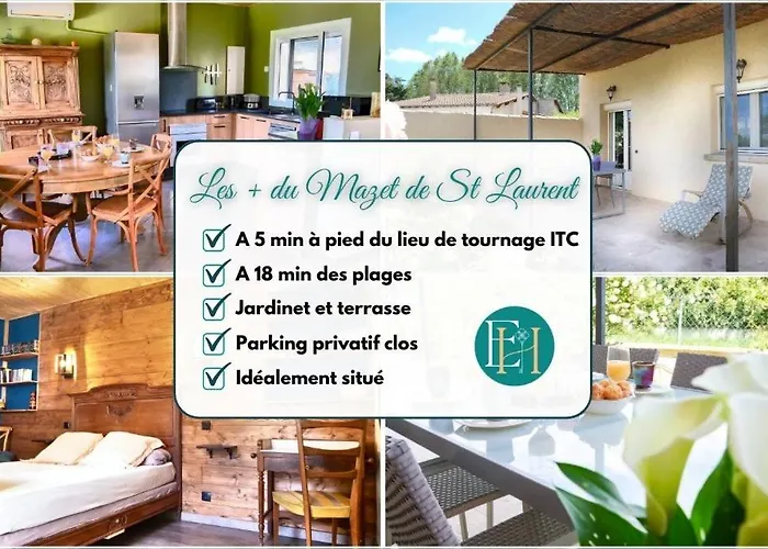 빌라 Le Mazet De St Laurent - 4 Personnes - Idealement Situe *